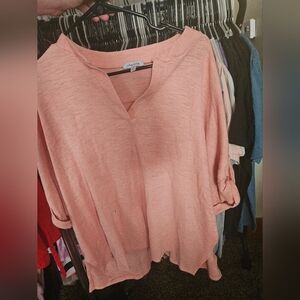 White Birtch Top Coral Color